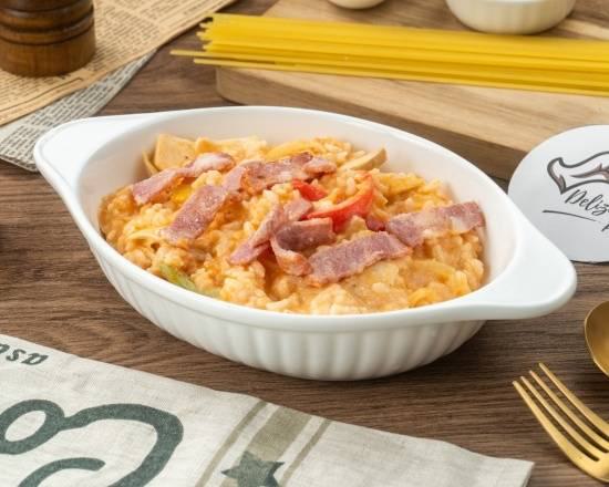 粉紅醬培根燉飯｜Delizioso 義式廚房