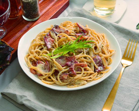 奶油白醬培根義大利麵｜Delizioso 義式廚房